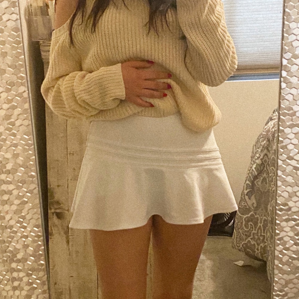 White Adidas Tennis Skirt